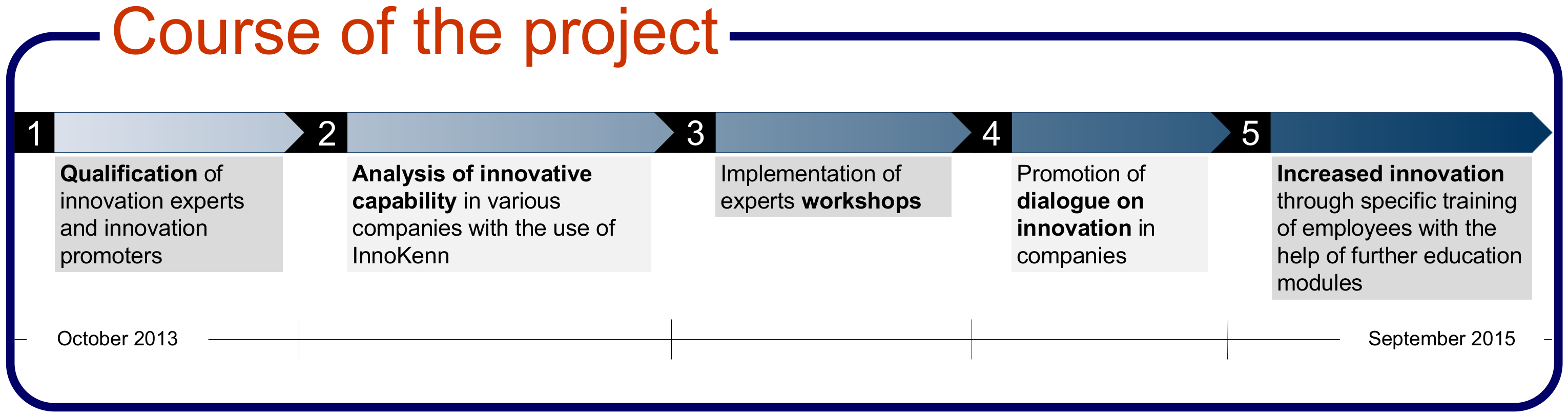 Course of the project